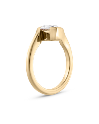 Emerald Pave Engagement Ring – 1 CT Lab Grown Diamond