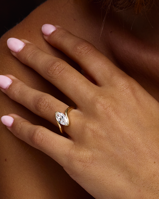 Emerald Pave Engagement Ring – 1 CT Lab Grown Diamond