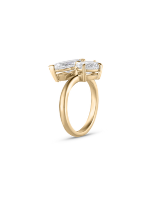 Emerald Pave Engagement Ring – 1 CT Lab Grown Diamond