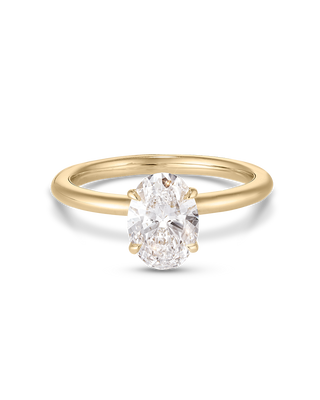 Emerald Pave Engagement Ring – 1 CT Lab Grown Diamond