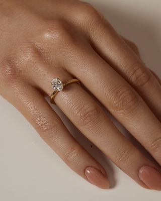 Emerald Pave Engagement Ring – 1 CT Lab Grown Diamond