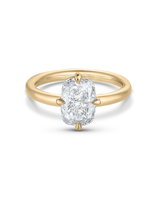 Emerald Pave Engagement Ring – 1 CT Lab Grown Diamond