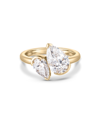 Emerald Pave Engagement Ring – 1 CT Lab Grown Diamond