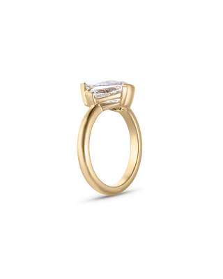 Emerald Pave Engagement Ring – 1 CT Lab Grown Diamond