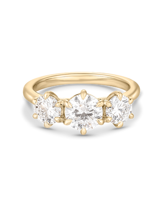 Emerald Pave Engagement Ring – 1 CT Lab Grown Diamond
