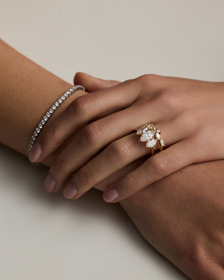 Emerald Pave Engagement Ring – 1 CT Lab Grown Diamond