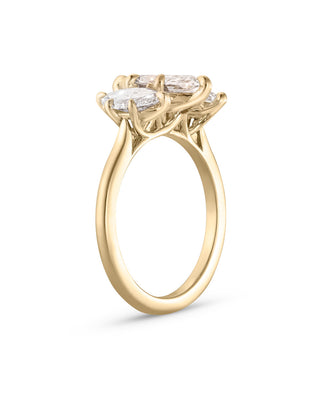Emerald Pave Engagement Ring – 1 CT Lab Grown Diamond