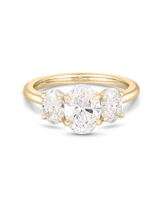 Emerald Pave Engagement Ring – 1 CT Lab Grown Diamond