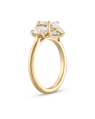 Emerald Pave Engagement Ring – 1 CT Lab Grown Diamond