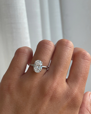 Emerald Pave Engagement Ring – 1 CT Lab Grown Diamond