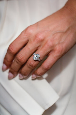 Round Swirl Semi Pave Engagement Ring – 1 CT Moissanite Diamond