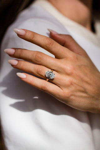 Round Swirl Semi Pave Engagement Ring – 1 CT Moissanite Diamond