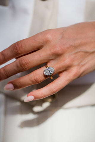 Round Swirl Semi Pave Engagement Ring – 1 CT Moissanite Diamond