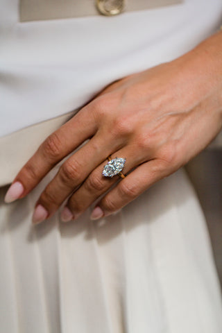 Round Swirl Semi Pave Engagement Ring – 1 CT Moissanite Diamond