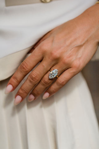 Round Swirl Semi Pave Engagement Ring – 1 CT Moissanite Diamond