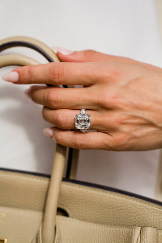 Round Swirl Semi Pave Engagement Ring – 1 CT Moissanite Diamond