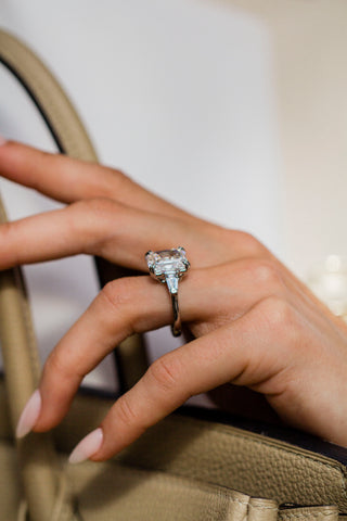 Round Swirl Semi Pave Engagement Ring – 1 CT Moissanite Diamond