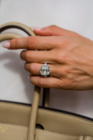 Round Swirl Semi Pave Engagement Ring – 1 CT Moissanite Diamond