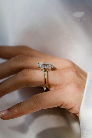 Round Swirl Semi Pave Engagement Ring – 1 CT Moissanite Diamond