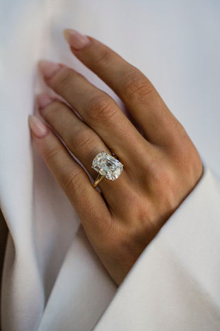 Round Swirl Semi Pave Engagement Ring – 1 CT Moissanite Diamond