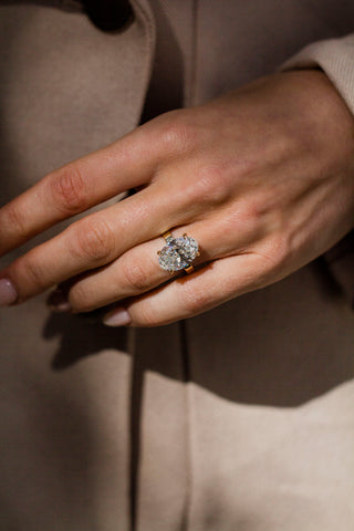Round Swirl Semi Pave Engagement Ring – 1 CT Moissanite Diamond