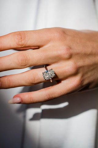 Round Swirl Semi Pave Engagement Ring – 1 CT Moissanite Diamond