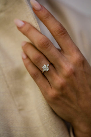 Round Swirl Semi Pave Engagement Ring – 1 CT Moissanite Diamond