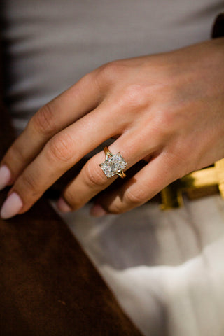 Round Swirl Semi Pave Engagement Ring – 1 CT Moissanite Diamond