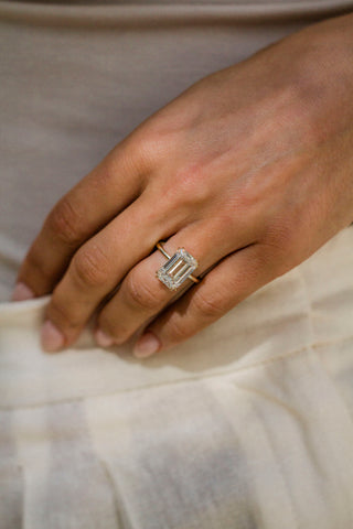 Round Swirl Semi Pave Engagement Ring – 1 CT Moissanite Diamond