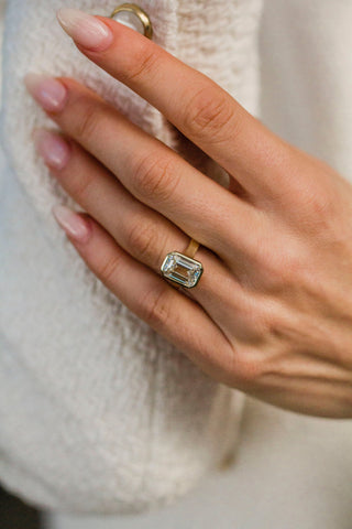 Round Swirl Semi Pave Engagement Ring – 1 CT Moissanite Diamond