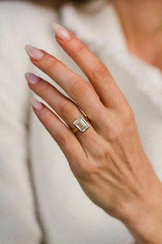 Round Swirl Semi Pave Engagement Ring – 1 CT Moissanite Diamond