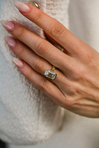 Round Swirl Semi Pave Engagement Ring – 1 CT Moissanite Diamond