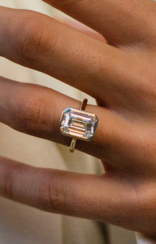 Round Swirl Semi Pave Engagement Ring – 1 CT Moissanite Diamond