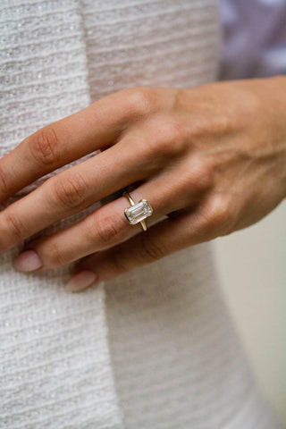 Round Swirl Semi Pave Engagement Ring – 1 CT Moissanite Diamond