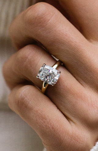 Round Swirl Semi Pave Engagement Ring – 1 CT Moissanite Diamond