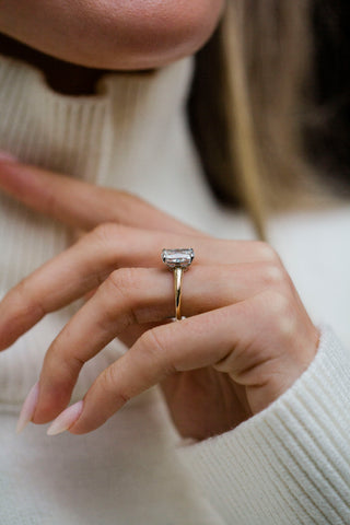 Round Swirl Semi Pave Engagement Ring – 1 CT Moissanite Diamond