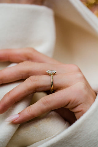Round Swirl Semi Pave Engagement Ring – 1 CT Moissanite Diamond