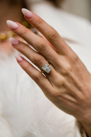 Round Swirl Semi Pave Engagement Ring – 1 CT Moissanite Diamond