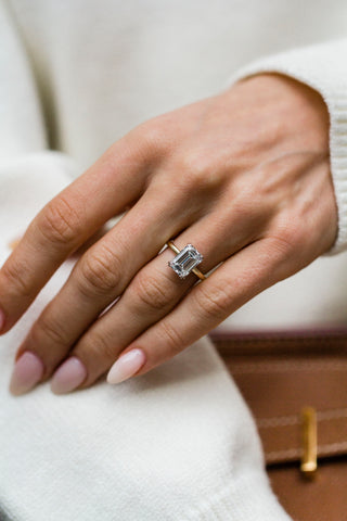 Round Swirl Semi Pave Engagement Ring – 1 CT Moissanite Diamond