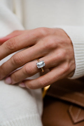Round Swirl Semi Pave Engagement Ring – 1 CT Moissanite Diamond