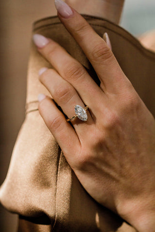 Round Swirl Semi Pave Engagement Ring – 1 CT Moissanite Diamond