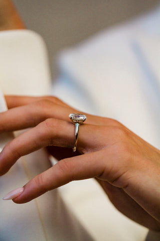 Round Swirl Semi Pave Engagement Ring – 1 CT Moissanite Diamond