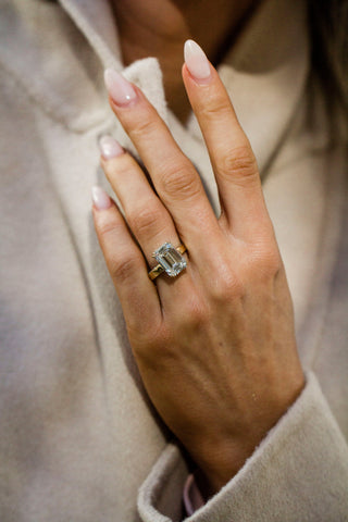 Round Swirl Semi Pave Engagement Ring – 1 CT Moissanite Diamond