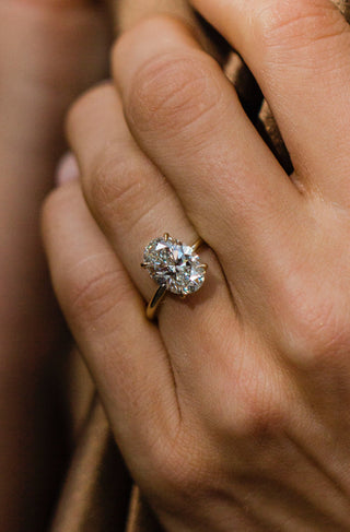 Round Swirl Semi Pave Engagement Ring – 1 CT Moissanite Diamond