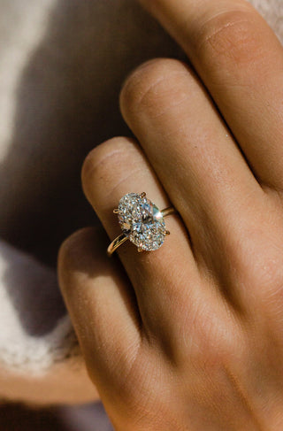 Round Swirl Semi Pave Engagement Ring – 1 CT Moissanite Diamond