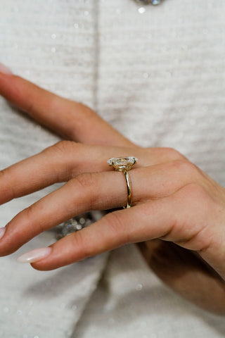 Round Swirl Semi Pave Engagement Ring – 1 CT Moissanite Diamond