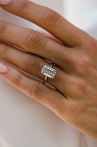 Round Swirl Semi Pave Engagement Ring – 1 CT Moissanite Diamond