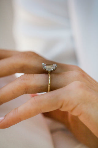 Round Swirl Semi Pave Engagement Ring – 1 CT Moissanite Diamond