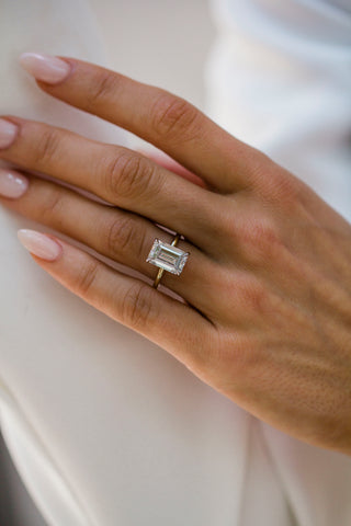Round Swirl Semi Pave Engagement Ring – 1 CT Moissanite Diamond