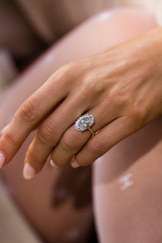 Round Swirl Semi Pave Engagement Ring – 1 CT Moissanite Diamond